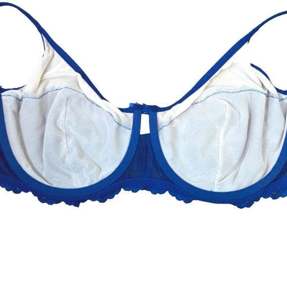 40DD Frederick’s‎ of Hollywood Lace Underwire Bra, Royal Blue - Picture 7 of 8